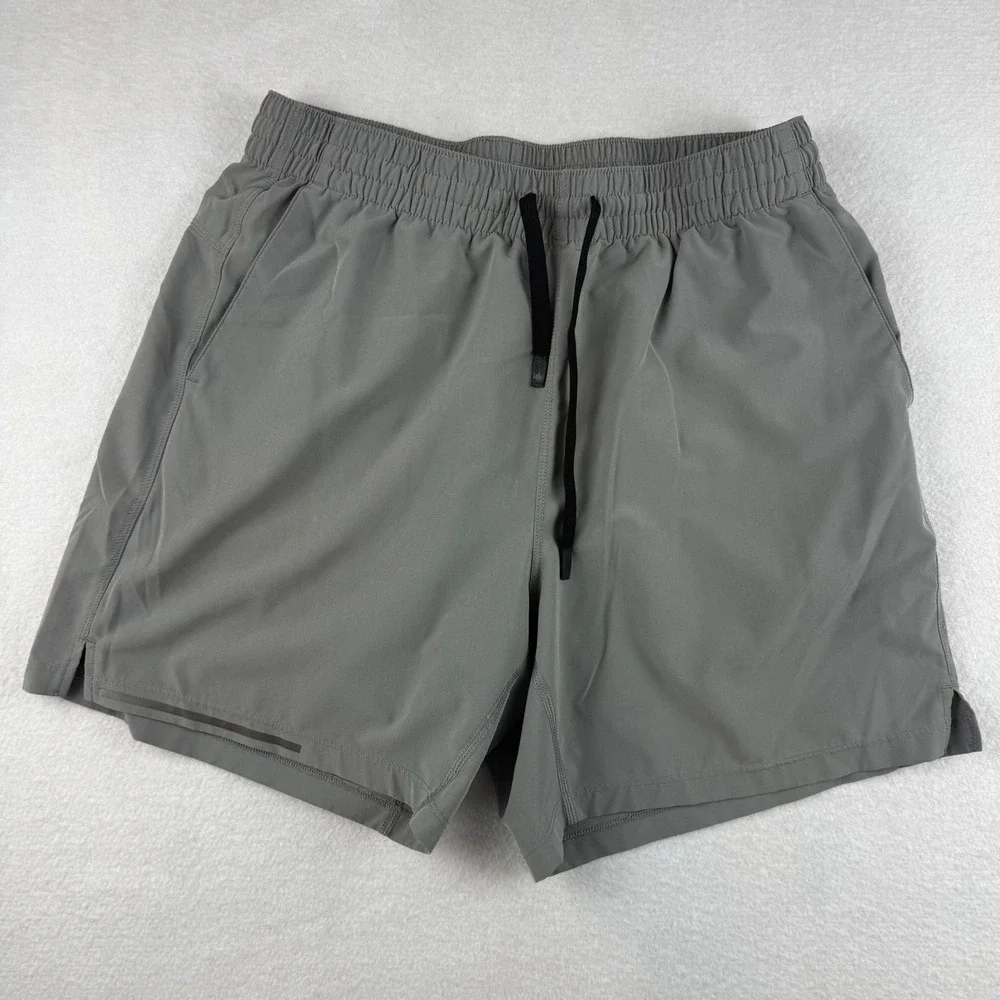 Bearbottom Clothing Mens Grey Athletic Shorts 5.5 Inseam Size Medium Drawstring